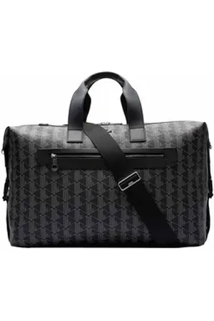 Lacoste Henkeltasche Unisex Handtasche Lederimitat grau|schwarz