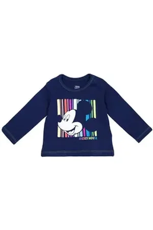 Disney Langarmshirt Langarmshirt Mickey Mouse (1-tlg) blau 68 (3-6 Monate)