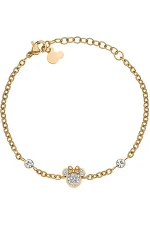 Disney Armband Kinder Armband Minnie Mouse © goldfarben Zirkonia Steine goldfarben
