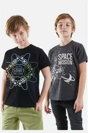 Denokids T-Shirt Start Game (2-tlg) im Doppelpack schwarz 110