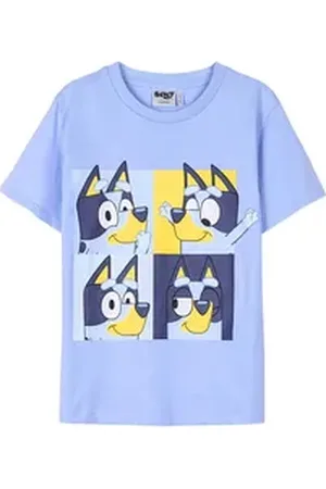 Bluey T-Shirt Jungen Kurzarmshirt aus Jersey Gr. 92 - 116 cm blau 104 cm