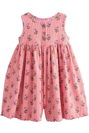 Next Playsuit Gerippter Jersey-Playsuit (1-tlg) rosa 68-74 (6-9 Mon.)