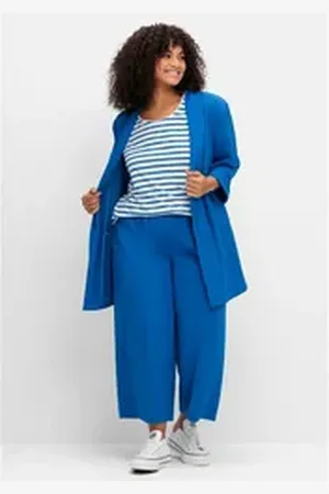 Sheego Culotte Große Größen mit Schlupfbund blau 56