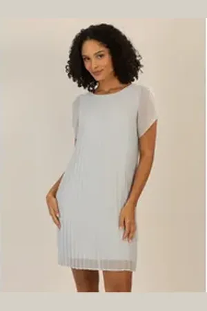 Apart Midikleid aus einem leicht körnigem Georgette blau 34