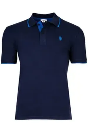 U.S. Polo Assn. U.S. Polo Assn Poloshirt Herren Poloshirt Baumwolle blau L