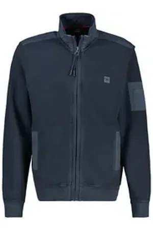 Lerros Sweatjacke Sweatjacke mit Stehkragen blau 6XL
