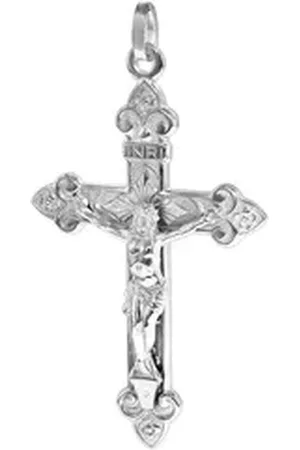 trendor Kreuzanhänger Kreuz- für Herren 925 Silber 40 mm silberfarben