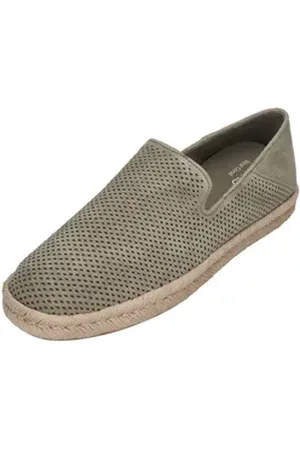 TOMS SANTIAGO Espadrille Vetiver Grey Diamond Perforated Suede grau 43,5 EU