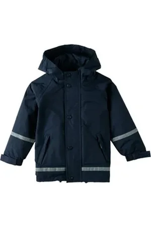 BMS Regenjacke atmungsaktive Regenjacke für Kinder - 100% wasserdicht mit Kapuze blau 92
