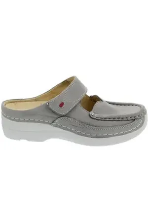 Wolky Roll Slipper Clog, Light-grey, Antique nubuck, 0622711-206 Clog grau 40 EU