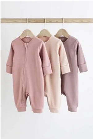 Next Schlafoverall 3er-Pack fußlose Baby-Schlafanzüge (3-tlg) rosa 50 (bis 50 cm.)