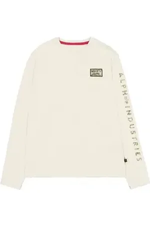 Alpha Industries Longsleeve Men - Longsleeves Camo Sleeve Longsleeve weiß 2XL