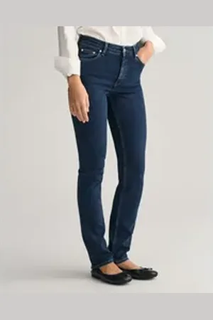 GANT Slim-fit-Jeans SLIM SUPER STRETCH JEANS 5-Pocket-Style, hochelastisch blau 25