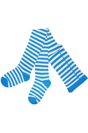 WERI SPEZIALS Strumpfhersteller GmbH Strickstrumpfhose Damenstrumpfhosen >>Bonbons<< mit Baumwolle blau 48-50