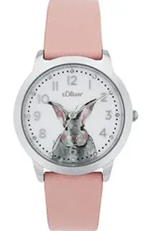 QS by s.Oliver Quarzuhr 2039520, Armbanduhr, Kinderuhr, Mädchen, Schulanfang, Geburtstag, Geschenkidee rosa