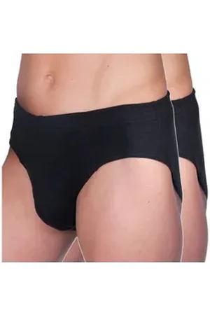 Hermko Funktionsunterhose 68300 2er Pack Herren Funktionsslip ohne Eingriff mit Dehnbund Sport schwarz D 4 = EU S