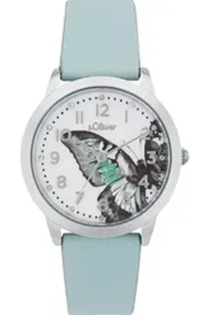 QS by s.Oliver Quarzuhr 2039519, Armbanduhr, Kinderuhr, Mädchen, Schulanfang, Geburtstag, Geschenkidee blau