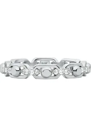 Michael Kors Fingerring Damen-Damenring 925er Silber Zirkonia, Zirkonia silberfarben 56