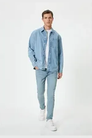 Koton Skinny-fit-Jeans Normale Leibhöhe Skinny blau 30/30
