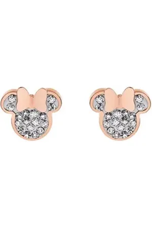 Disney Paar Ohrstecker © Minnie Mouse Kinderohrringe Edelstahl silber rosa silberfarben
