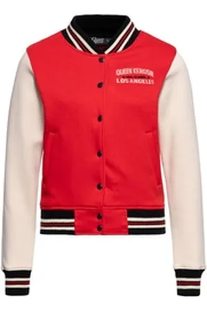 Queen Kerosin QueenKerosin Collegejacke High School (1-St) mit Rückenstickerei rot M