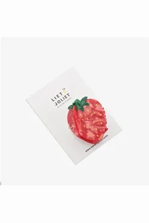 Biba Haarklammer Haarklammer-Erdbeere rosa + rot 8cm x 5,5cm rot