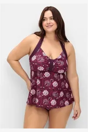 Sheego By Joe Browns Tankini-Top Große Größen, als Neckholder, in leichter A-Linie rot 40