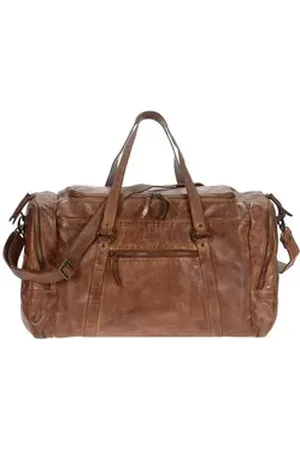 Bear Design Reisetasche "Max" Cow Lavato Leder, Sporttasche, für Damen und Herren, knautschiges Leder, used Look braun