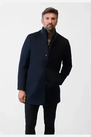 RICANO Wollmantel Mauro Made in Europe blau M