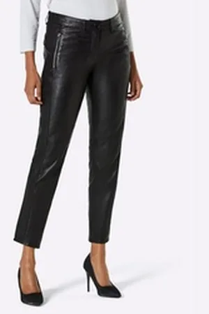 Mainpol Jerseyhose Lammnappa-Lederhose Innenbeinlänge ca. 69 cm schwarz 38