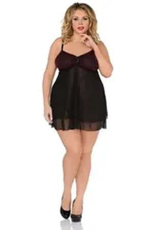 Andalea Babydollkleid Babydoll in schwarz - 38/40 schwarz 38/40