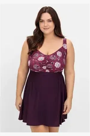 Sheego By Joe Browns Tankini-Top Große Größen, in ausgestellter Longform rot 50