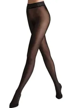 Wolford Feinstrumpfhose FATAL 50 50 DEN (1 St) Seamless Tights breiter Bund schwarz L
