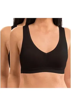 Hermko Bustier 5420 2er Pack Damen Bustier mit schönem Bund schwarz 36/38 (S)
