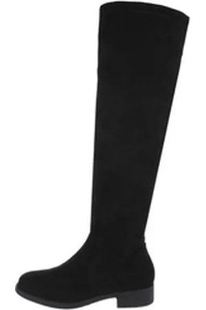 Ital-Design Damen Party & Clubwear Stiefel Blockabsatz Overknees in Schwarz schwarz 39 EU