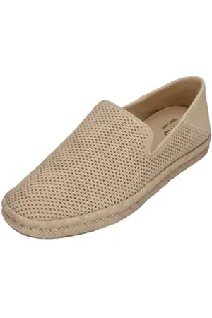 TOMS SANTIAGO Espadrille Almond Diamond Perforated Suede beige 46 EU
