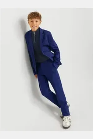 JACK&JONES JUNIOR Jack & Jones Junior Anzug JJEJAXON JERSEY SUIT NOOS JNR (Set, 2-tlg) blau 176