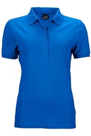 James & Nicholson Poloshirt Damen Elastic Polo Piqué / Taillierter Schnitt L