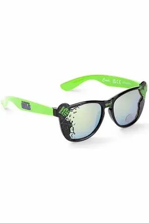 Marvel The Sonnenbrille Hulk für Kinder mit Spiegeleffekt & 100% UV Schutz schwarz