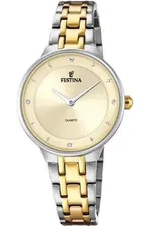 Festina Quarzuhr Mademoiselle F20625/2, Armbanduhr, Damenuhr, Edelstahlarmband, Ø 31mm silberfarben