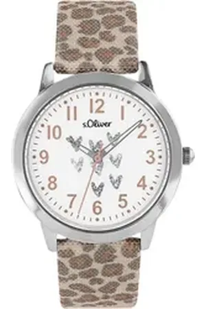 QS by s.Oliver Quarzuhr 2038606, Armbanduhr, Kinderuhr, Mädchenuhr, Schulanfang, Geschenkidee silberfarben