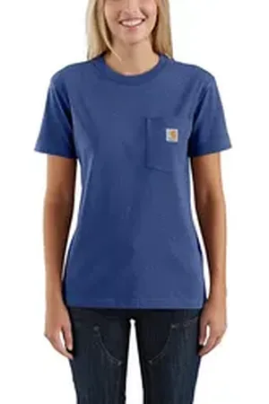 Carhartt T-Shirt K87 Pocket Loose Fit für Damen blau L