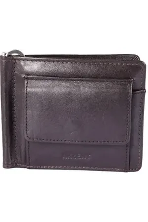 Akzent Geldbörse Hicham Herren Geldbörse aus Echtleder. Format 11 x 9 cm in (Einzeln), Herren Geldbörse Quer Echtleder braun