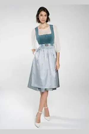 SPIETH & WENSKY Dirndl Dirndl "Fee" (1-tlg) mit dekorativer Metallschließe 30 Damen