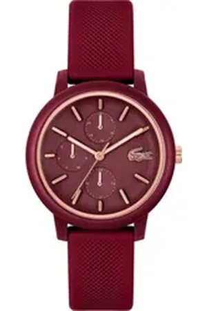 Lacoste Multifunktionsuhr .12.12 LADIES MULTI 2001328, Quarzuhr, Armbanduhr, Damenuhr, Datum, Silikonarmband rot