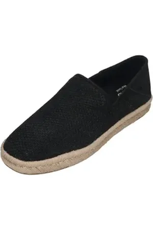 TOMS SANTIAGO Espadrille Black Diamond Perforated Suede schwarz 47,5 EU