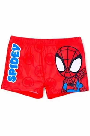 SPIDERMAN Badehose Spidey Schwimmhose - Jungen Bademode Gr. 92 - 110 cm bunt|rot 98 cm