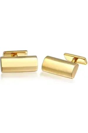 Kuzzoi Manschettenknöpfe Rechteck Barren Poliert Elegant 375er Gelbgold, Rechteck goldfarben