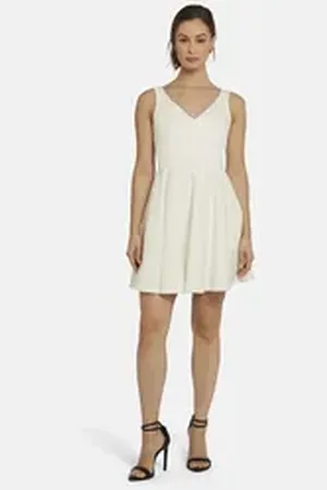 Nicowa Cocktailkleid OWILETTA (1-tlg) OWILETTA mit Schleife weiß 40