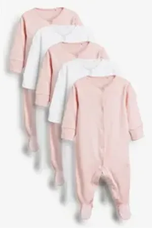 Next Schlafoverall Basics-Schlafanzüge im 5er-Pack (5-tlg) rosa 86-92 (1,5-2 J.)